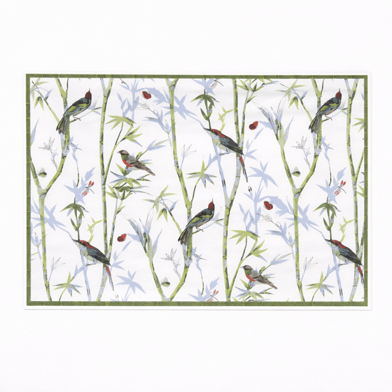 Bamboo Birds Placemats - Set of 12