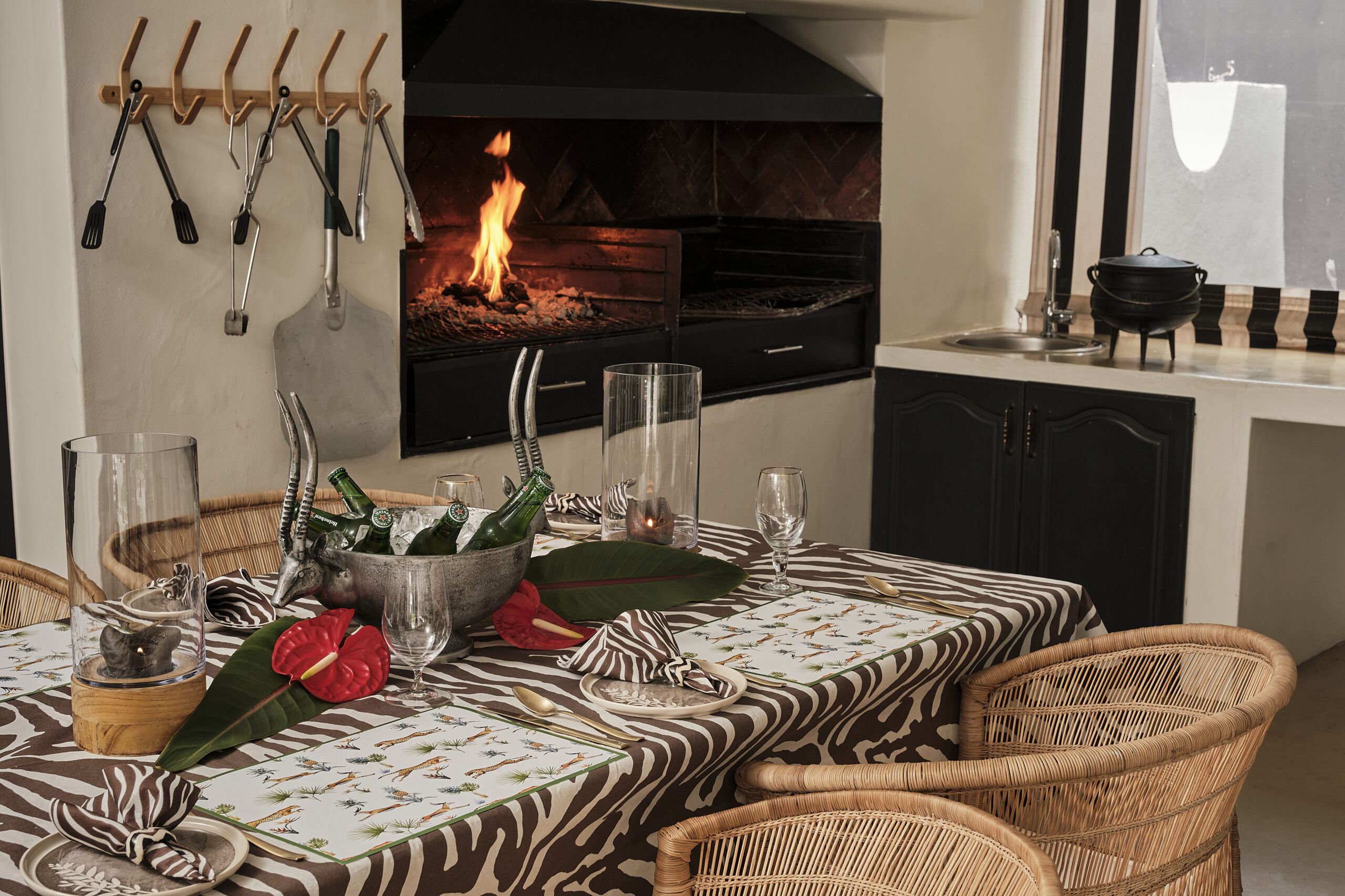 Zebra Tablescape