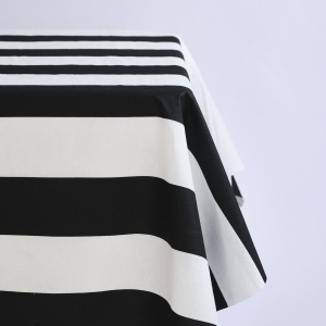 SS_Product Shoot_102025_8503 The Classic Striped - Tablecloth - Black Striped