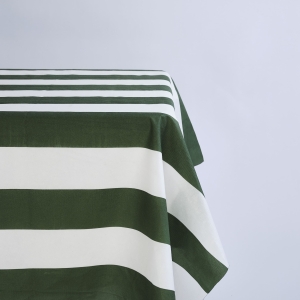 SS_Product Shoot_102025_8528 The Classic Striped - Tablecloth - Olive Striped