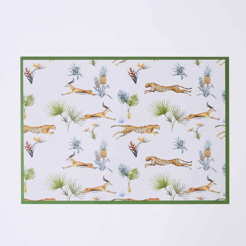 Cheetah Chase Placemats - Set of 12