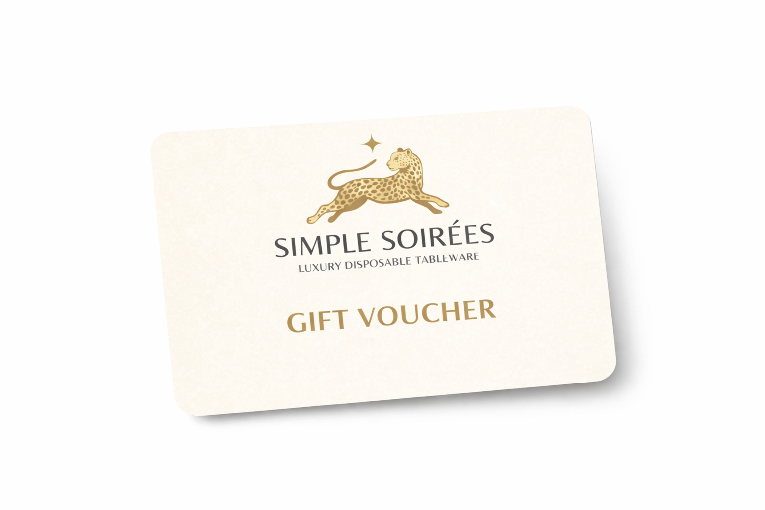 Elegant gift voucher with leopard design